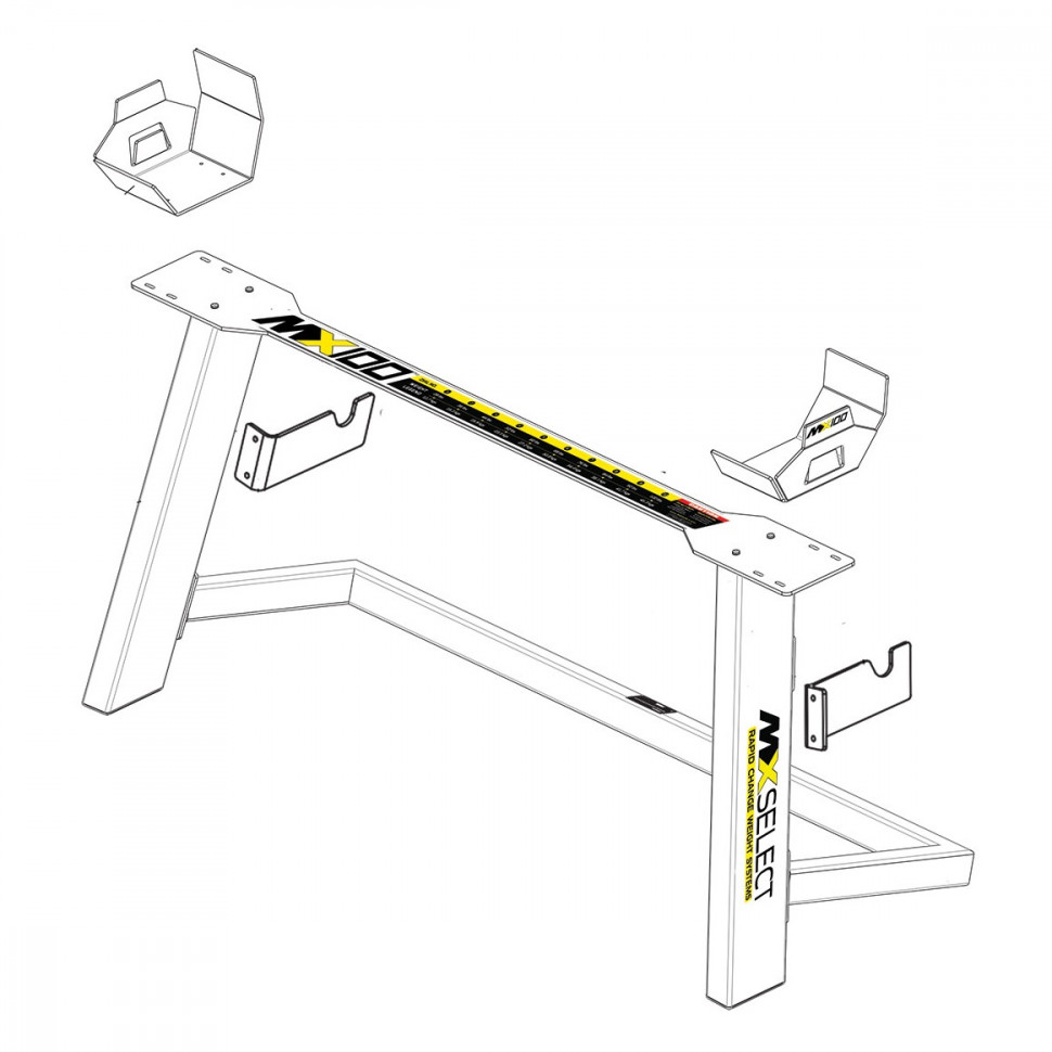 Штанга наборная First Degree Fitness MX Select MX-100, вес 12,8-45,5 кг