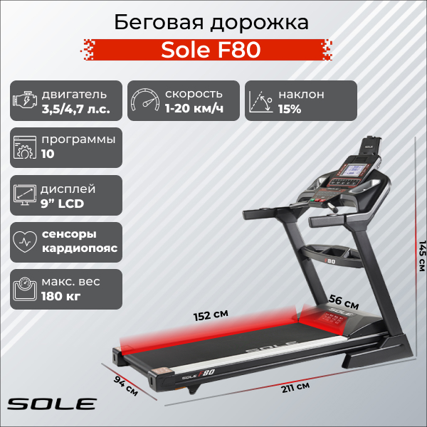 Беговая дорожка Sole F80 (2019)