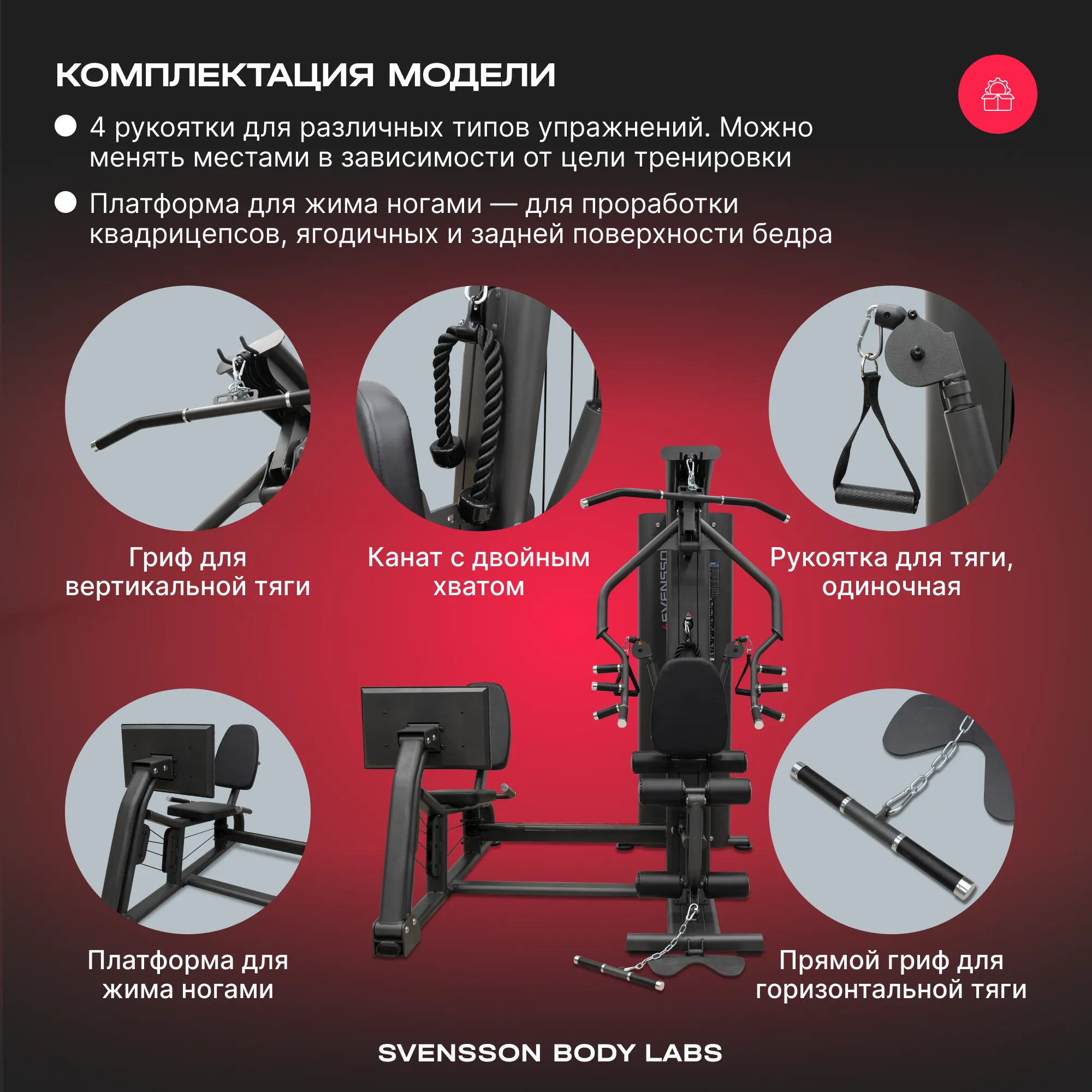 Силовой комплекс SVENSSON BODY LABS RIGEL PLUS PRO (стек 60кг)
