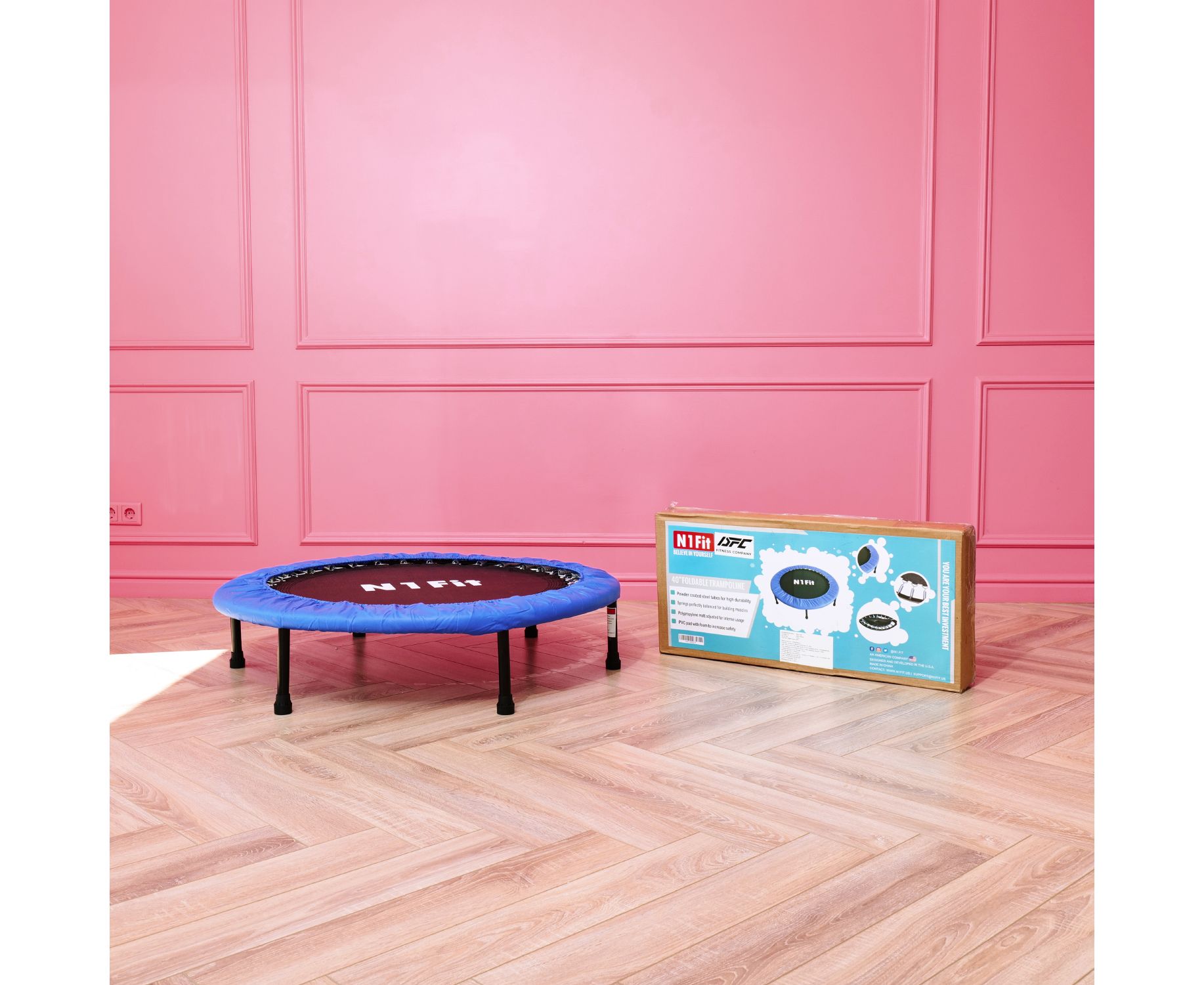 Батут для фитнеса DFC N1Fit 40'' (102 см) складной