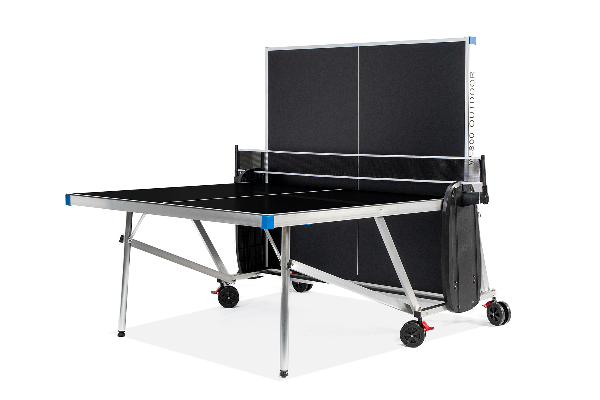 Теннисный стол всепогодный WINNER "W-800 Outdoor" (274 х 152,5 х 76 см) алюминиевый, с комплектом (сетка, 2 ракетки, 6 шариков )