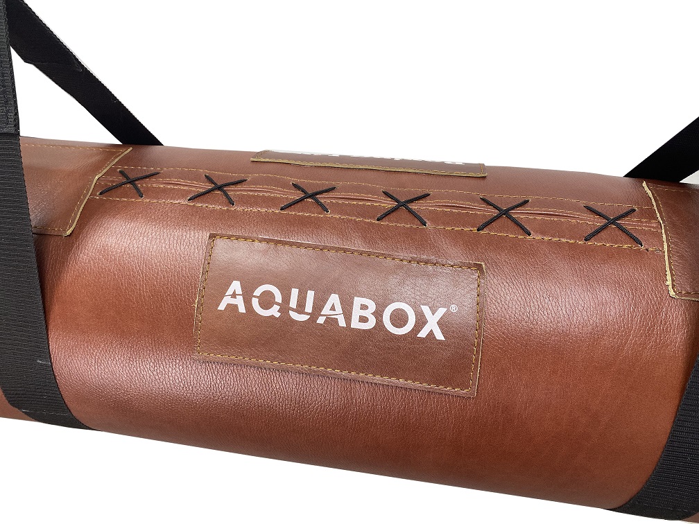 Мешок боксерский водоналивной горизонтальный AQUABOX кожа 30/120/40 кг коричневый