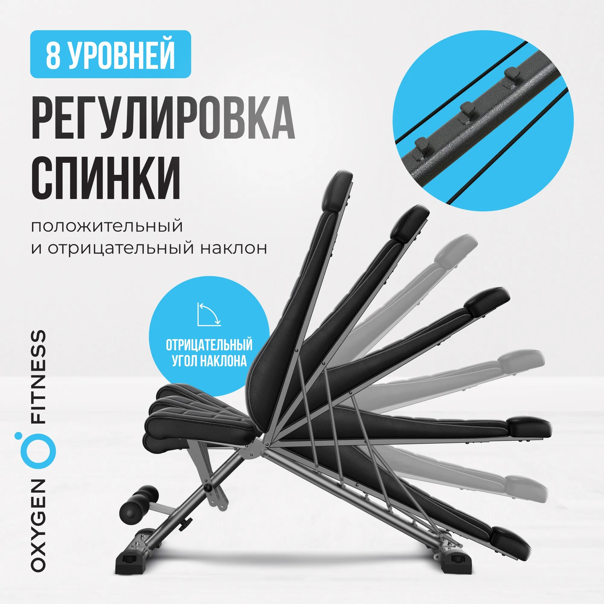 Силовая скамья регулируемая OXYGEN FITNESS INDIANA