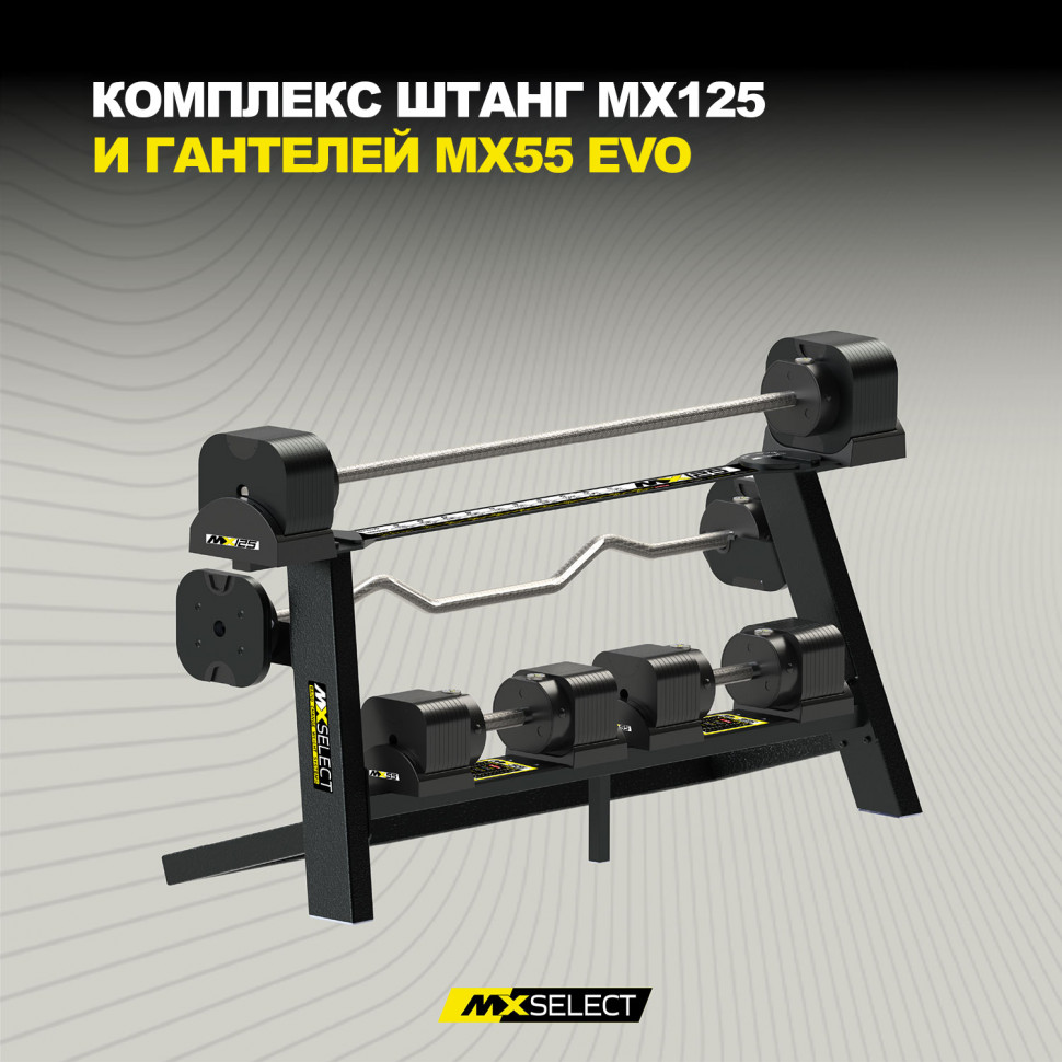 Держатель для гантелей MX55 EVO и MX100 EVO на стойку для штанг MX125