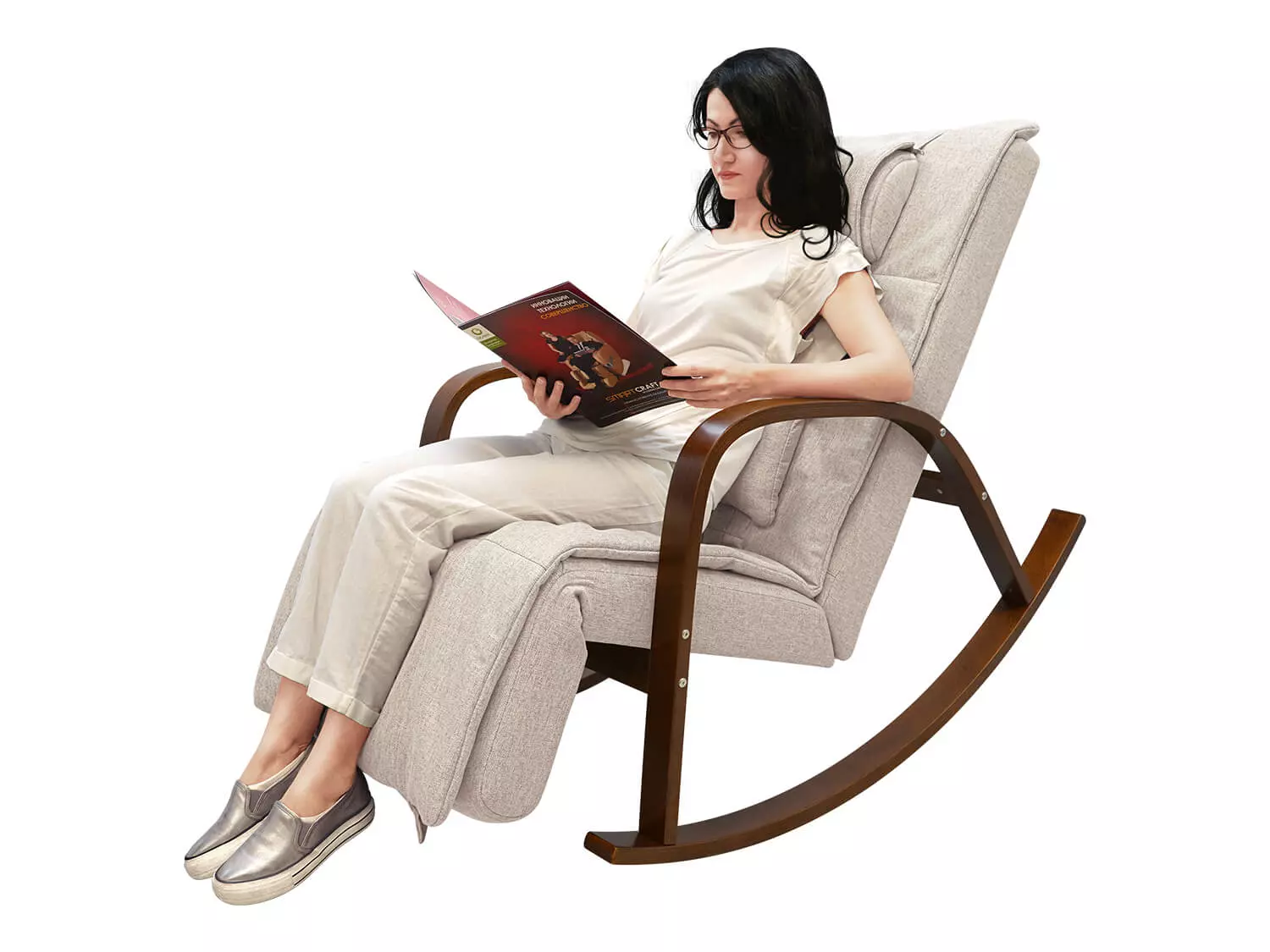 Массажное кресло качалка FUJIMO Time2Chill Ivory (Tailor 2)