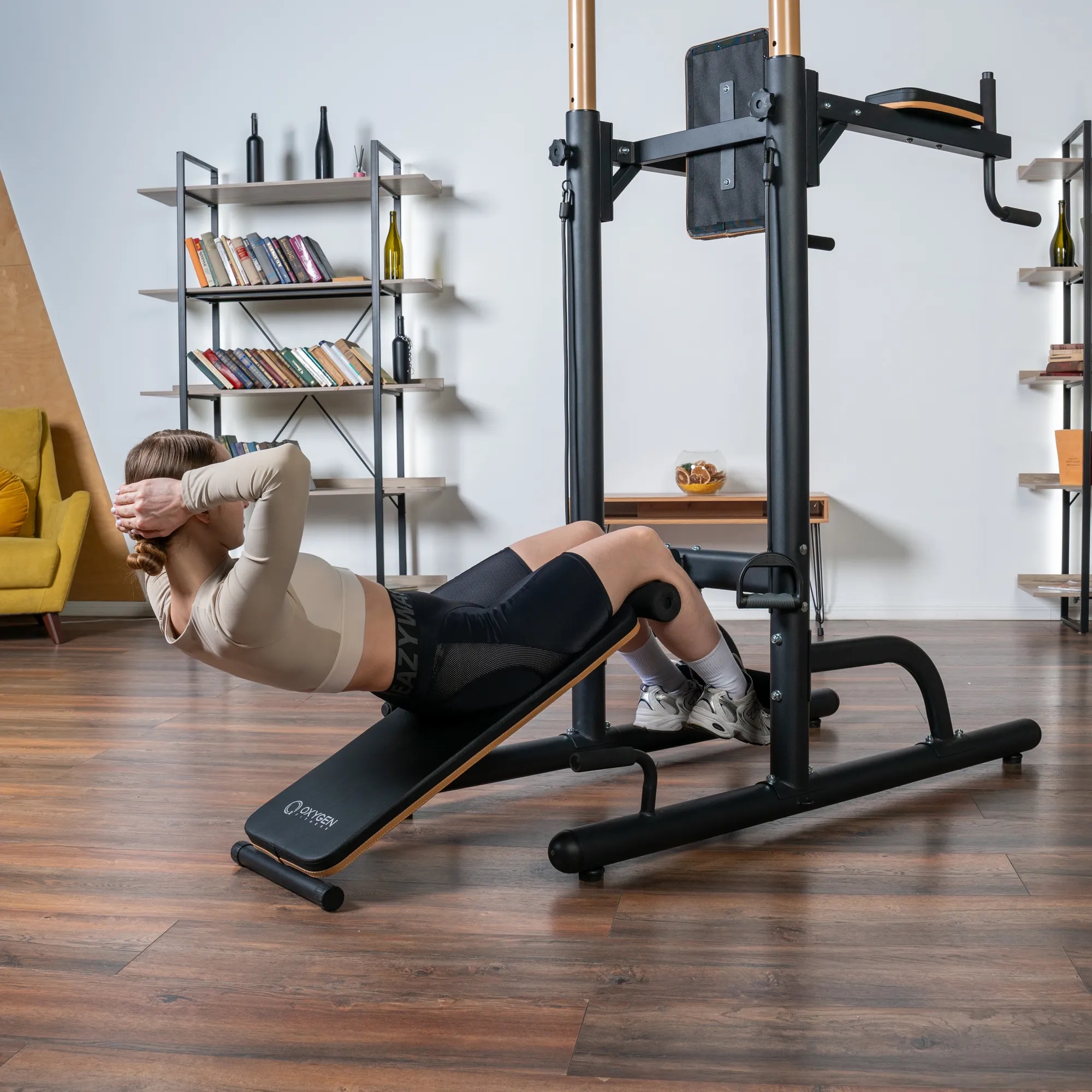 Турник 3 в 1 со скамьей OXYGEN FITNESS LOGAN