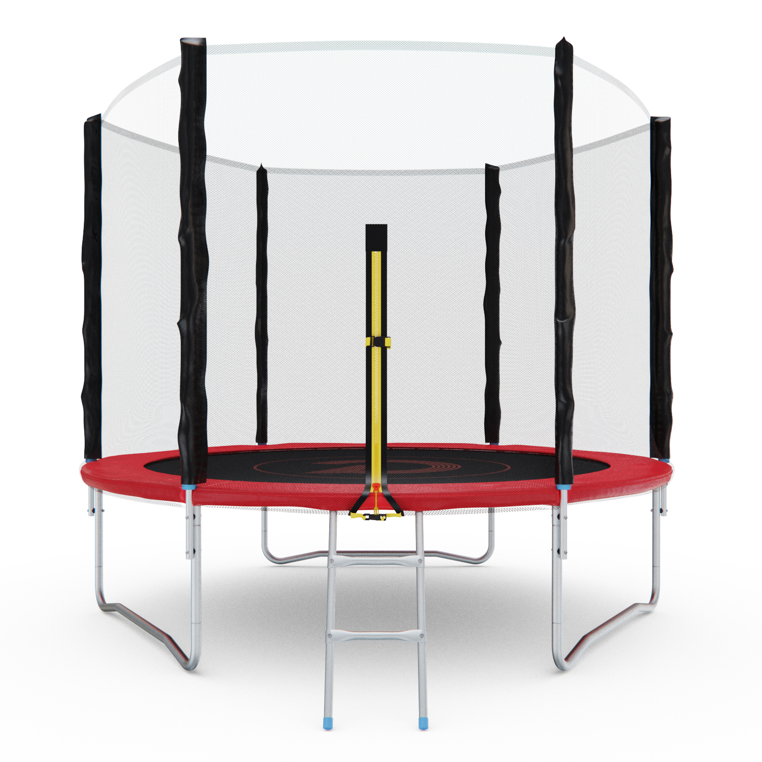 Батут с сеткой DFC PELPO 8ft с лестницей, RED
