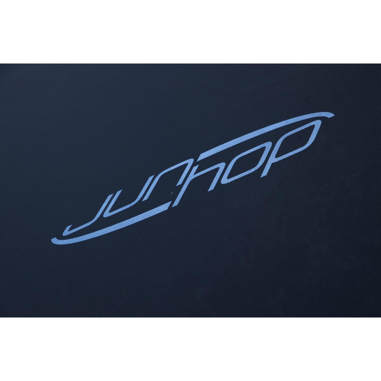 Батут JUNHOP 8’ (2.4м). Комплект с защитной сетью и лестницей, цвет синий