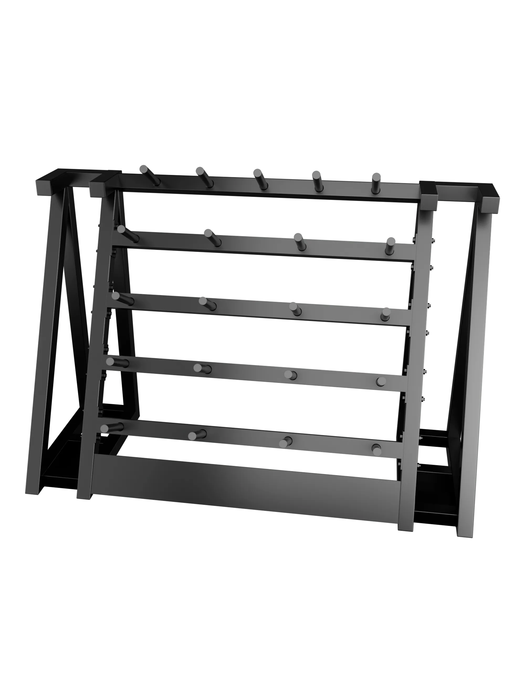 Стойка для хранения штанг для аэробики (бодипампов) BRONZE GYM 190х55х128,на 20 шт.