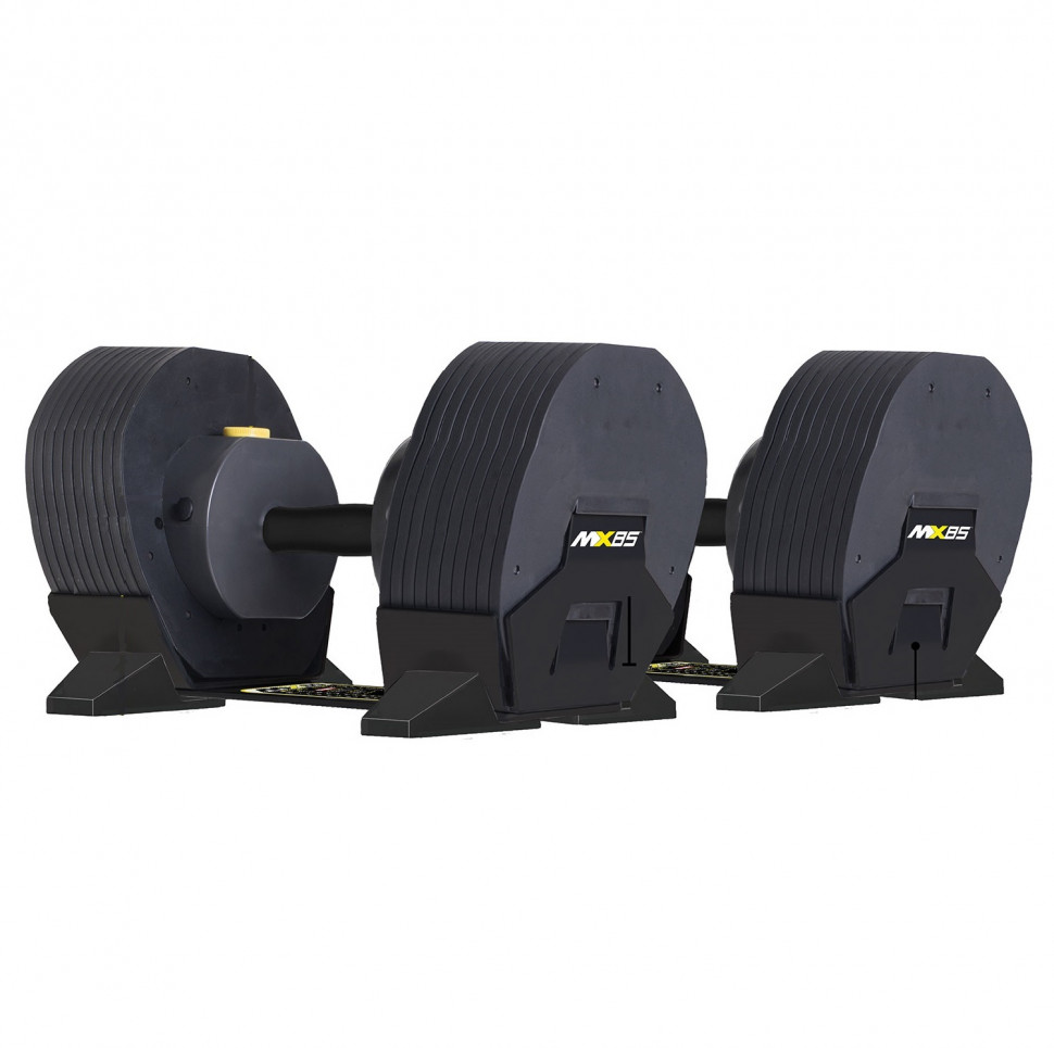 Гантели регулируемые First Degree Fitness MX Select MX85 вес 5.6 - 38.6 кг со стойкой