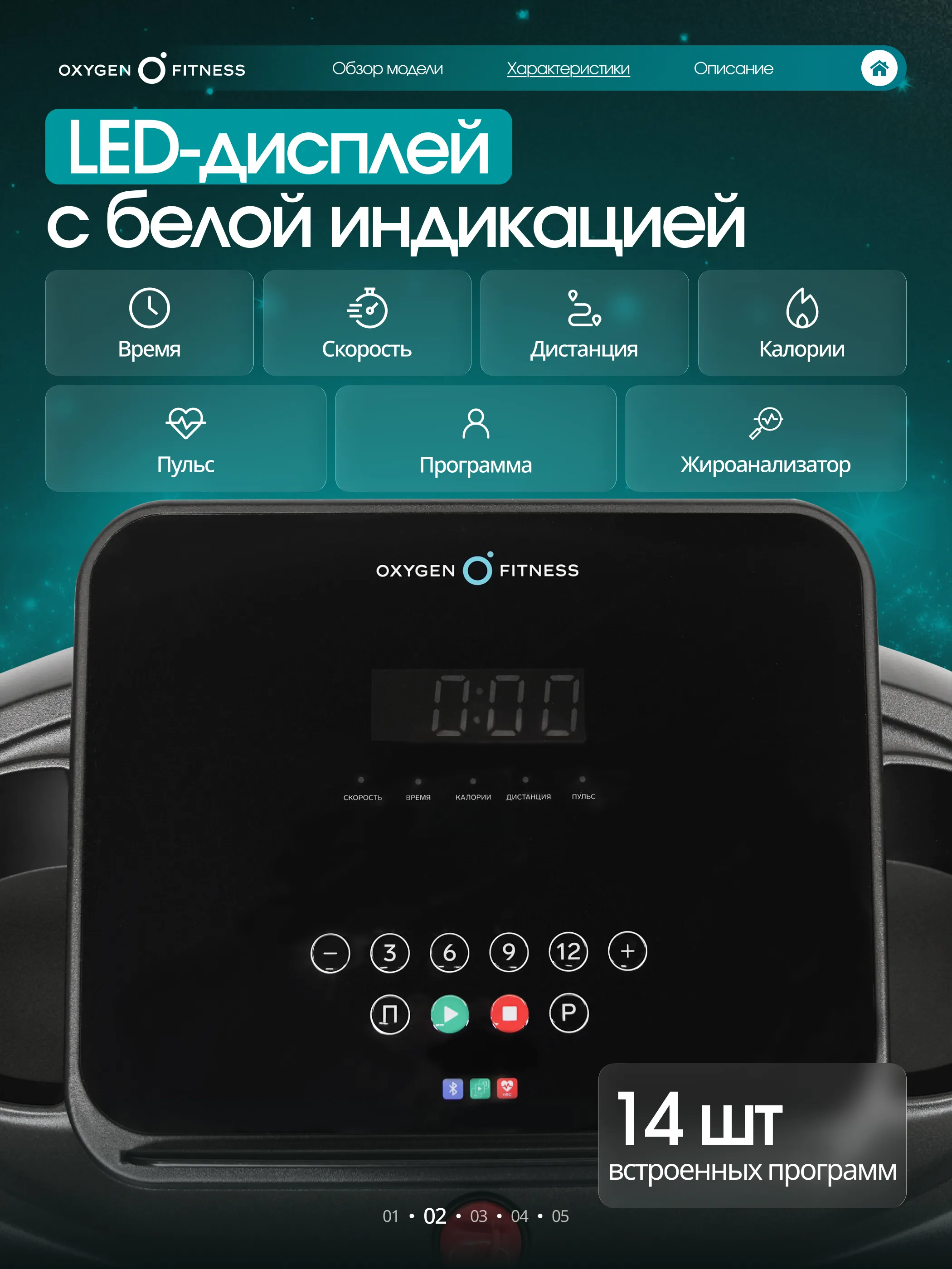 Беговая дорожка OXYGEN FITNESS BORON