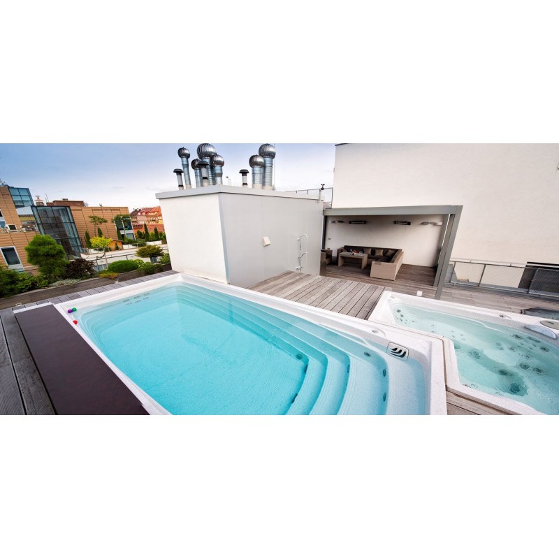 СПА бассейн USSPA Swim Spa М Gypsum termowood