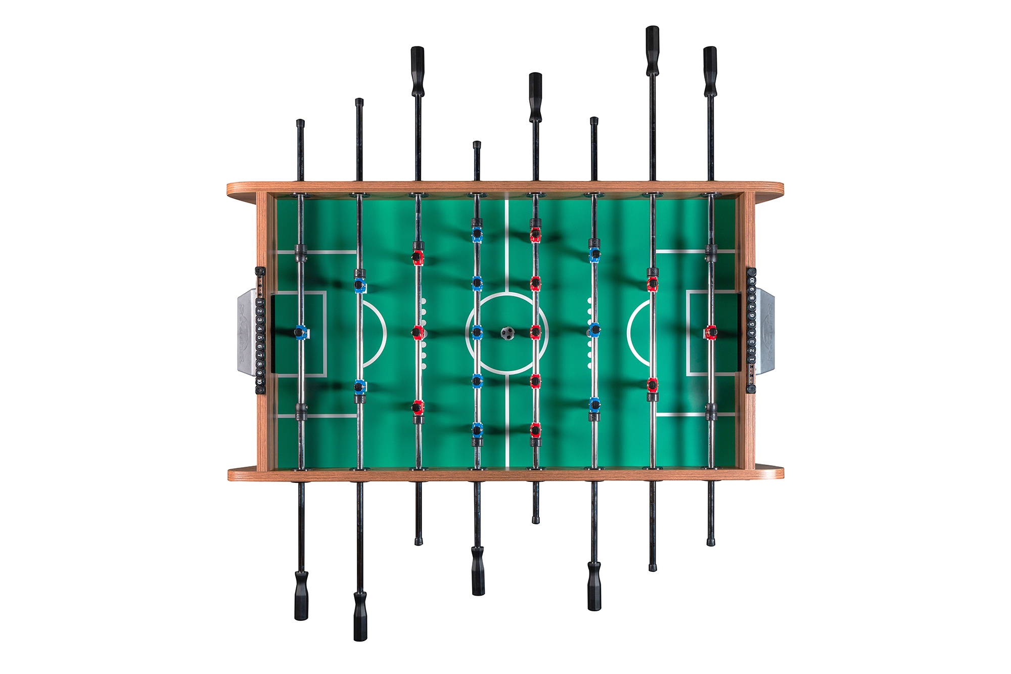 Игровой стол - футбол "PlayOff" (140х73х88см) коричнево-серый
