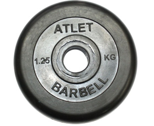 Диск обрезиненный BARBELL ATLET 1.25 кг / диаметр 31 мм